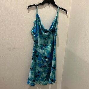 Blue and Green tropical dress